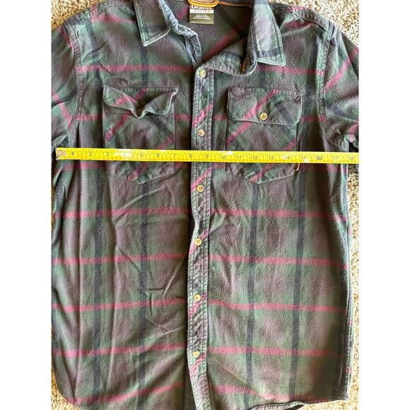 Dravus Medium Green Red Black Tartan Plaid Flannel Shirt - Picture 6 of 7